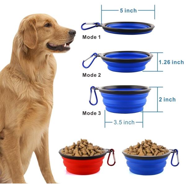 Шар облегченной портативной собаки складный для на открытом воздухе питаться еды воды