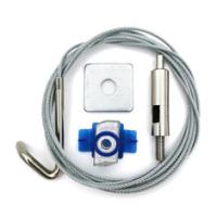 Sistema de suporte e cabide de fixadores elétricos de cabos de aço