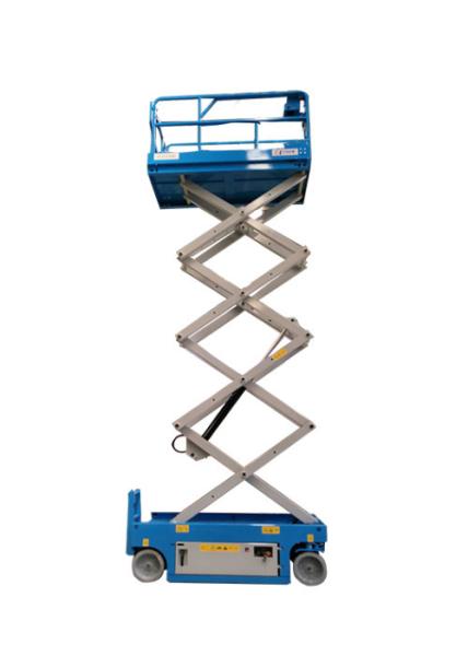 AWP Hydraulic Lift Table , Aerial Work Platform Anti Slipping Four Wheels