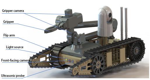 Mini Explosive Ordnance Disposal Robot Smart With Modular Design
