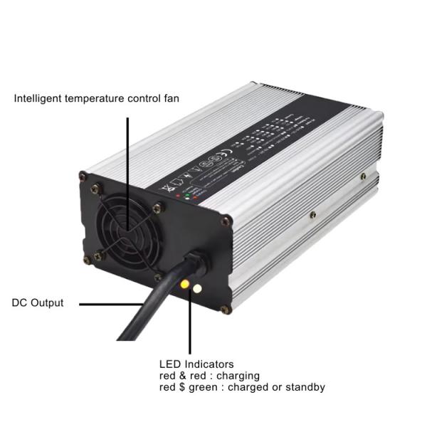 12.6v Portable Waterproof Onboard Lithium Battery Charger 72v 48v