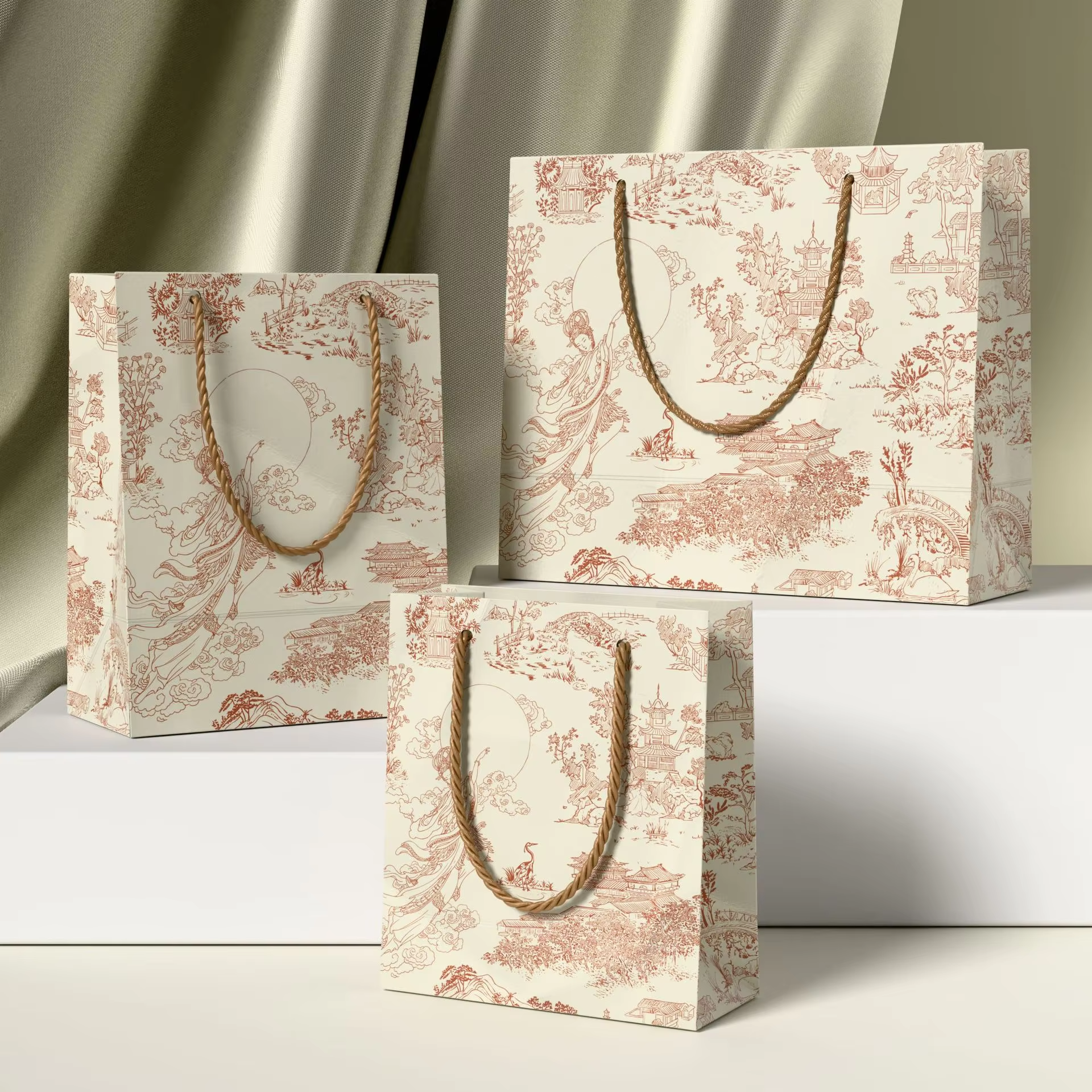 Recyclable Custom Logo Kraft Paper Shopping Bag Premium Gift Bag Paper Bag