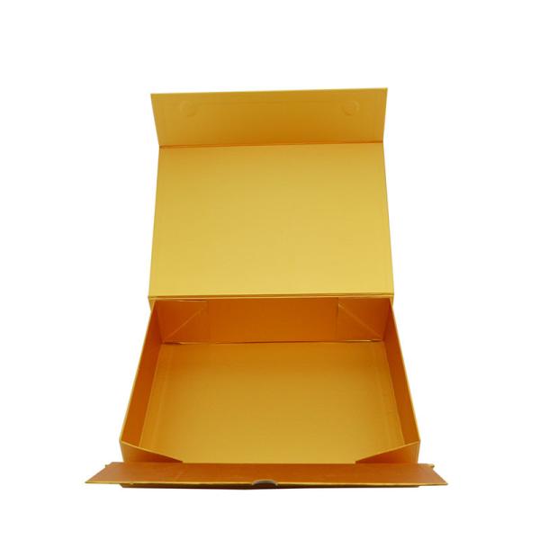 Luxury Foldable Gold Hard Cardboard Gift Boxes Custom Logo
