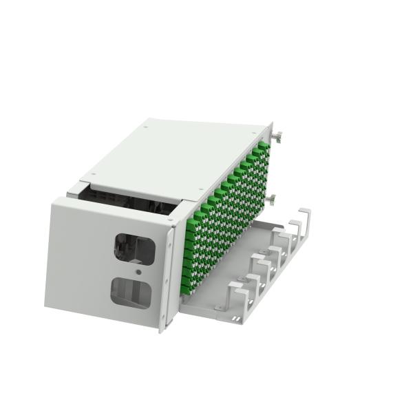 19 дюймовое оптоволоконное оборудование LC APC тип 96 ядер Swing Optical Patchpanel с 5 временем