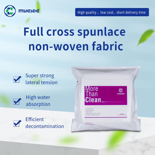 4 чистка Spunlace бумажной промышленности чистой комнаты дюйма 60g сухая Nonwoven обтирает