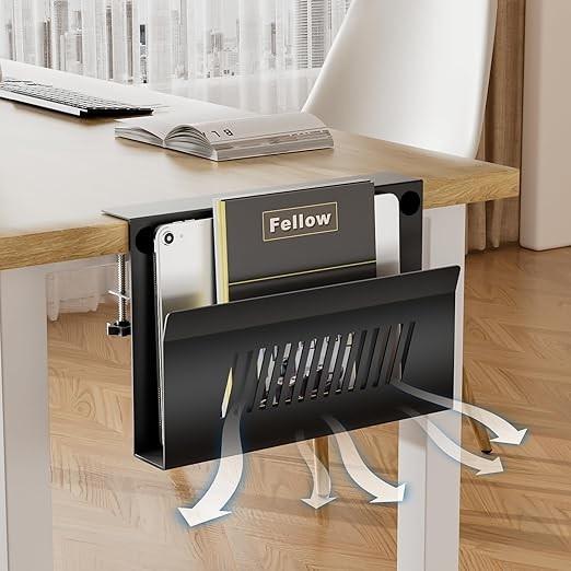 Clamps de armazenamento sob mesa de armazenamento lado de mesa de armazenamento de cabos de escritório pendurado de gestão de suporte Monte sob suporte de laptop