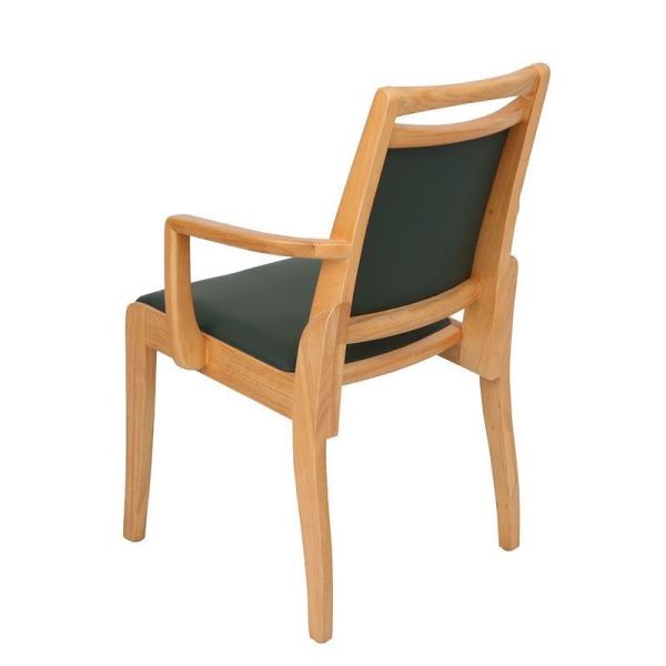 Banquet Fixed Comfortable Wooden Restaurant Chair With Colorful Fabric Upholstery
