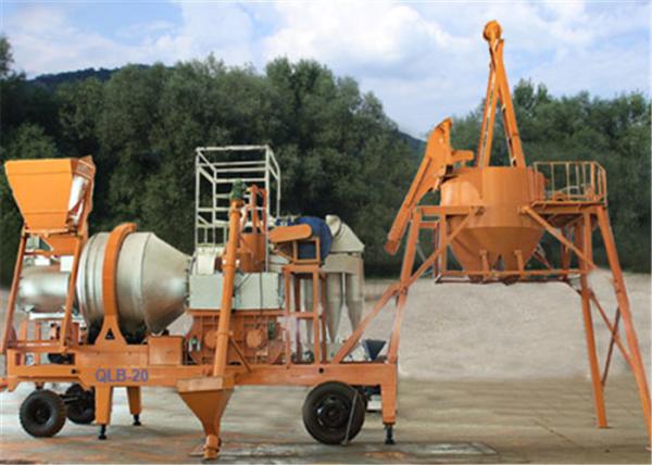 63.5KW Oil Burner Hot Asphalt Mixing Plant 1000kgs Feeder Hopper Capacity CE / SGS / ISO9001