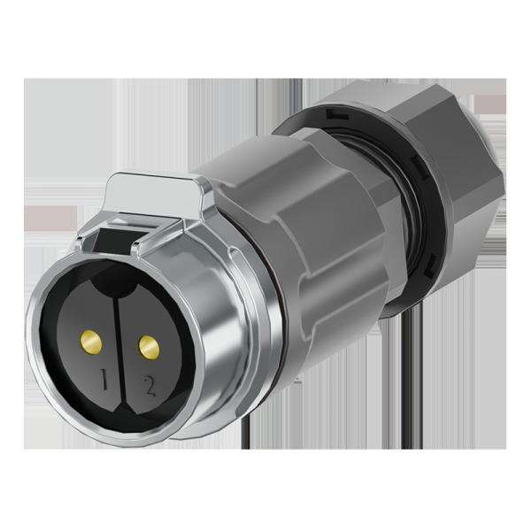 3 Pin IP68 Waterproof Power Connector with PA66 Nylon and 500V Rating for Industrial Applications