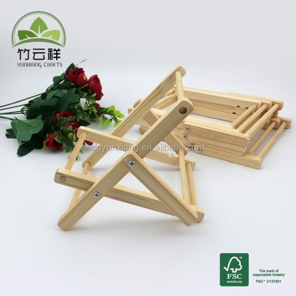Phone holder wooden beach chair cellphone stand