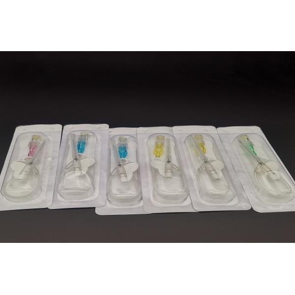 22G Disposable Butterfly Positive Pressure Type Iv Cannula Routine Infusion For Adults Blue