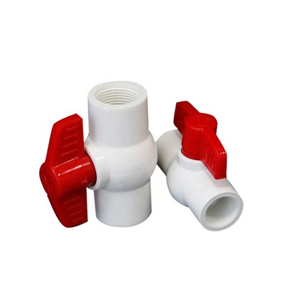 Processing Service Moulding White Grey 1.5 Inch PVC Ball Valve with Butterfly Handle