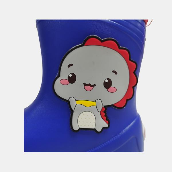 Lightweight Non Slip Kids Ankle PVC Dinosaur Rain Boots