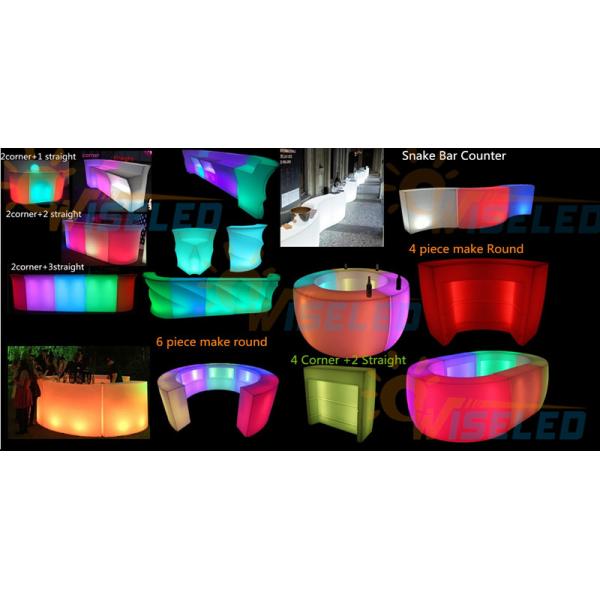 Round Commercial Led Bar Counter Built In Storage Designed For Outdoor Party