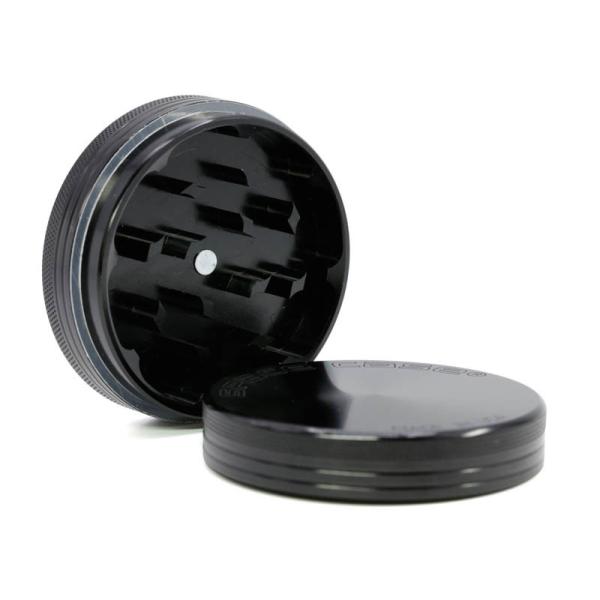 Boutique 2 Layer Herb Grinder Aluminum Mill 55mm 63mm Black Spacecase