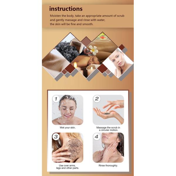 El café natural de GMPC friega la sal Exfoliating del mar muerto friega retiro del acné