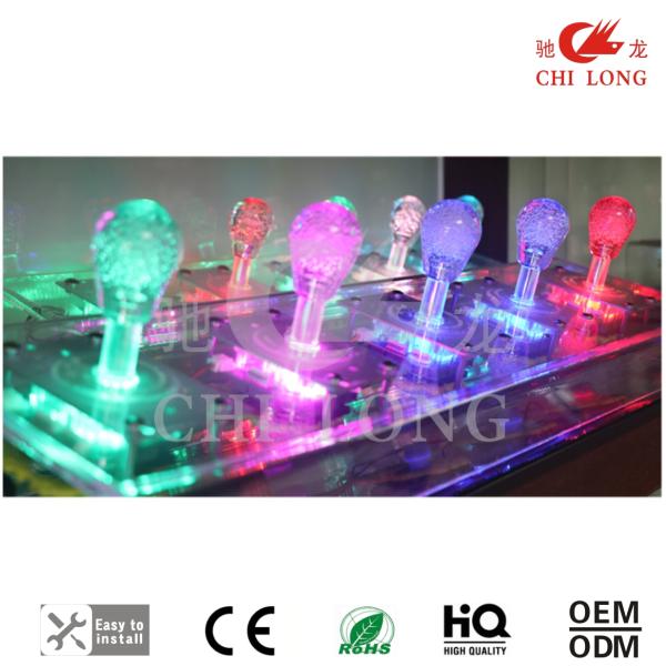 Rgb / Single Color Crystal Led Arcade Joystick , Integrated Design Video Game Joystick