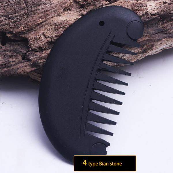 Different Shapes Obsidian Stone Guasha Comb Massager for Facial Beauty Health Care