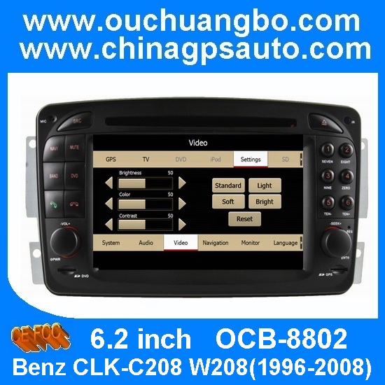 Mercedes benz CLK-C208 W208 car dvd player with steering wheel control iPod RDS OCB-8802
