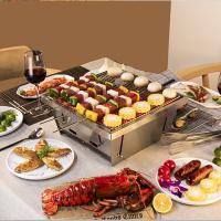 L'équipement extérieur se pliant de BARBECUE n'a non enduit des grils de charbon de bois d'acier inoxydable