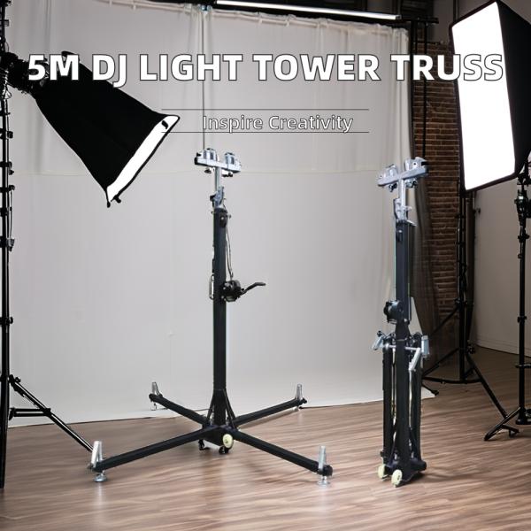 Mobile Lighting Truss Tower Aluminum Stage Crank Lift Tower With Crank Bracket