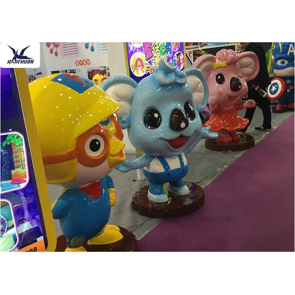 Amusement Park Equipment Lovely Fiberglass Life Size Artificial Cartoon Statues