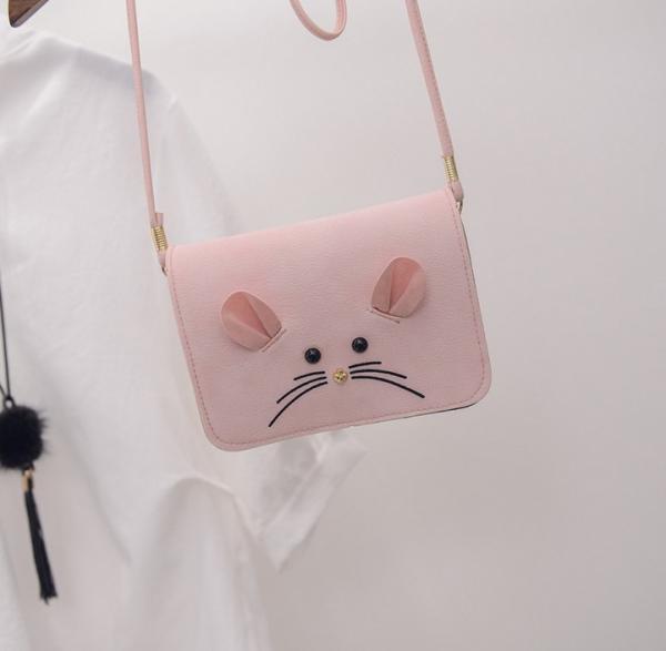 Female, vertical section 2016 new envelope bag phone purse cute mouse