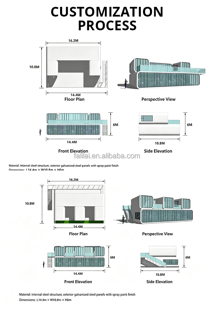 20ft Prefabricated Houses Modular Container Homes Prefab Tiny House Movable Prefab Cabin Good Price Mobile Apple Cabin Homestay