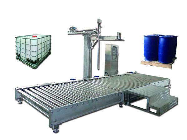 Machine de remplissage d'huile de poids automatique de type Npack flexible pour tambour et IBC de 200L