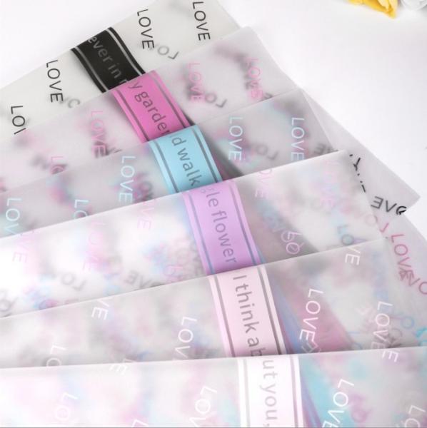 Overflow Love Day confession matte paper letter flower wrapping paper, wholesale materials for flower shops, bouquets, gift packaging
