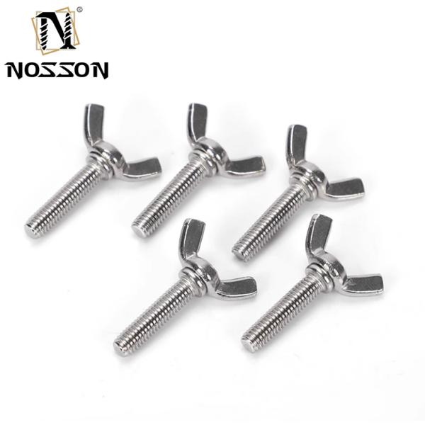 Stainless Steel Wing Bolt Machine Fastener Thumb Hand Screws in Customized Colors for Customer Requirements