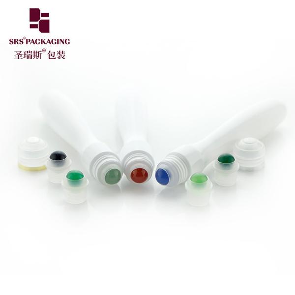 SRS8449-15ML PETG Plastic Gemstone Roller Bottle for Eye Serum Packaging