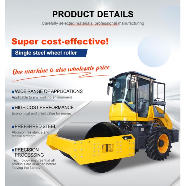 Hot Sale 8 Tons Road Roller Diesel Hydraulic Vibrating Single Drum Compactor Road Roller