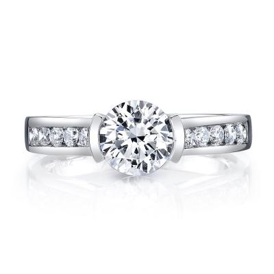 Lab Diamond Wedding Band VVS Clarity HPHT Round Cut Lab Grown Diamond Ring