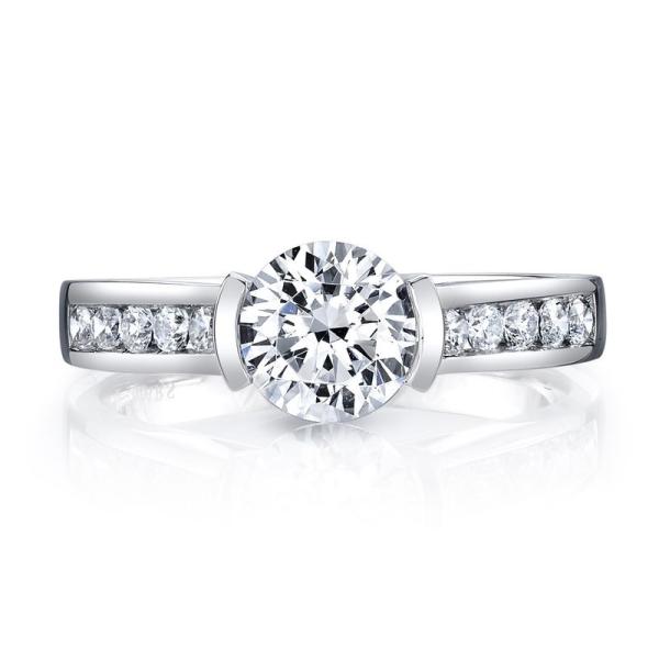 Lab Diamond Wedding Band VVS Clarity HPHT Round Cut Lab Grown Diamond Ring