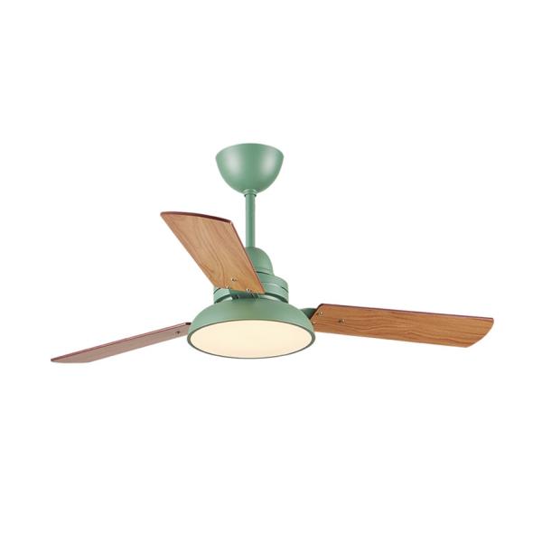 48' Blade en bois Noir Blanc Vert Gris Ventilateur de corps avec lumière