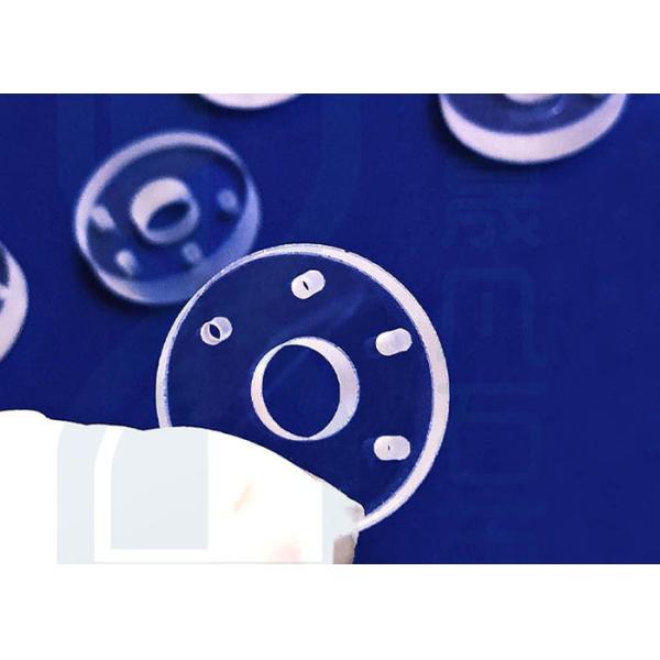 Laser Drilling Round Clear Fused Silica Wafer With Hole