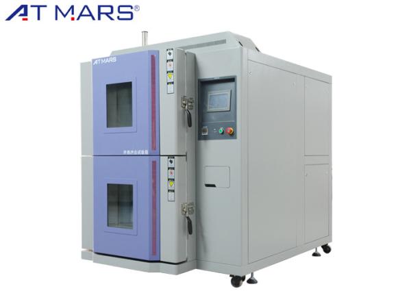 Air To Air Thermal Shock Chamber For Testing Ceramics 48 L Hot Cold Temp