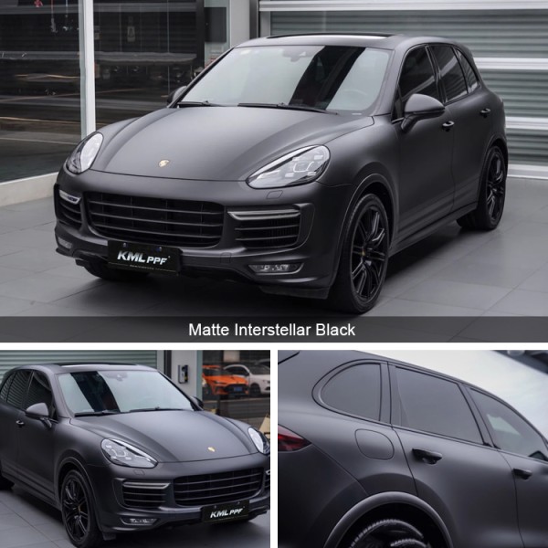 6.5Mil 7.5Mil Tpu Ppf Auto Paint Protection Film Matte Interstellar Black  Self Adhesive