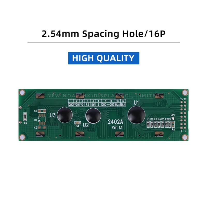 European Blue Film White Letters 2402A LCD Screen Display Supports ST7066U