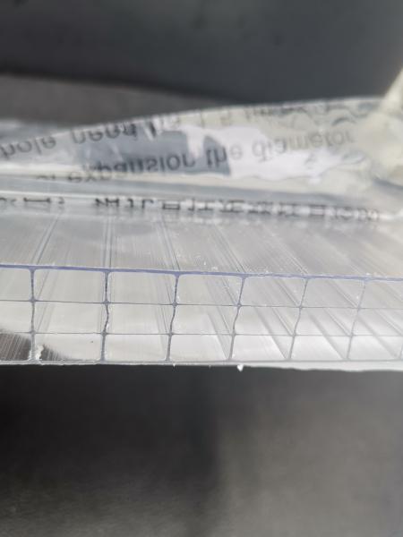 16mm Transparent 2.1m*5.8m Four-wall Polycarbonate PC Hollow Sheet UV Protection For Roofing