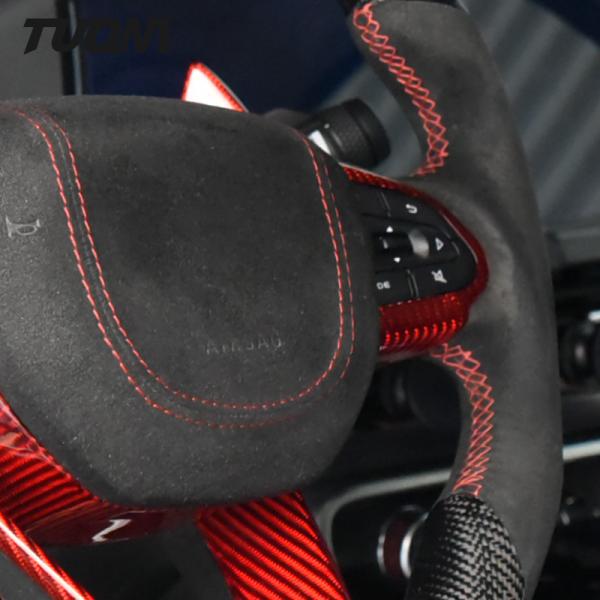 LED Display Alcantara Leather Cadillac Xt5 Steering Wheel Carbon Fiber Auto Parts