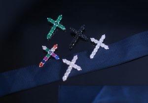 ODM 925 Sterling Silver Neckalce Diamond Cross Pendant Jewelry