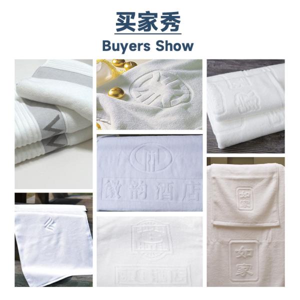 Время доставки 7-15 дней Custom Logo 100% хлопка Белые гостиничные полотенца для ванной