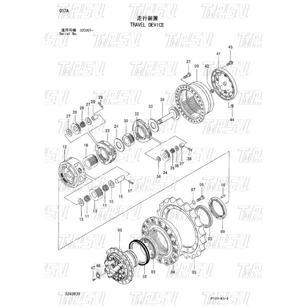 ZX240-3 Excavator Travel 2 Stage Carrier Assy Smooth And Efficient Operation