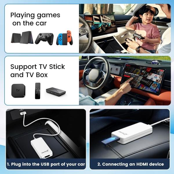 Wired Carplay Upgrade HDMI HD2CP Carplay Android Auto Phone Link Carplay USB Adapter