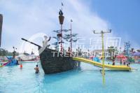 Équipement de parc aquatique de jeu d'Aqua de corsaire/grand bateau de pirate de fibre de verre de station de vacances