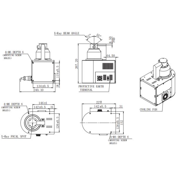 CE/FDA Certified Unicomp 110KV 5μm источник рентгеновского излучения для проверки качества IC