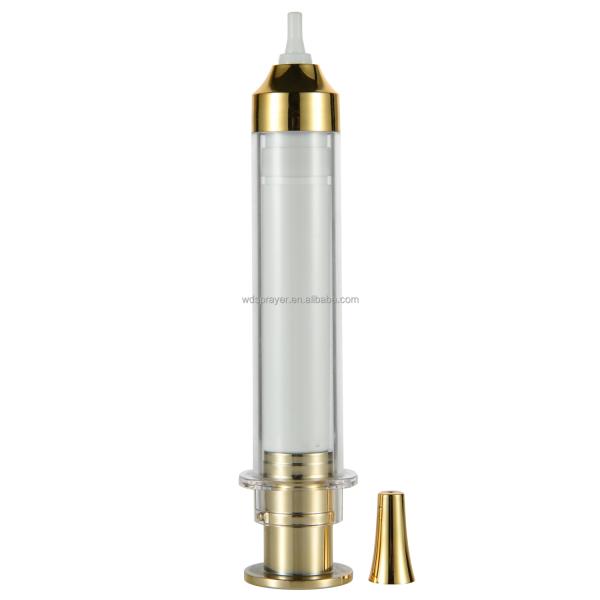 10 мл ПЭТГ шприц безвоздушная бутылка для заправки косметики / крема для глаз с распылителем