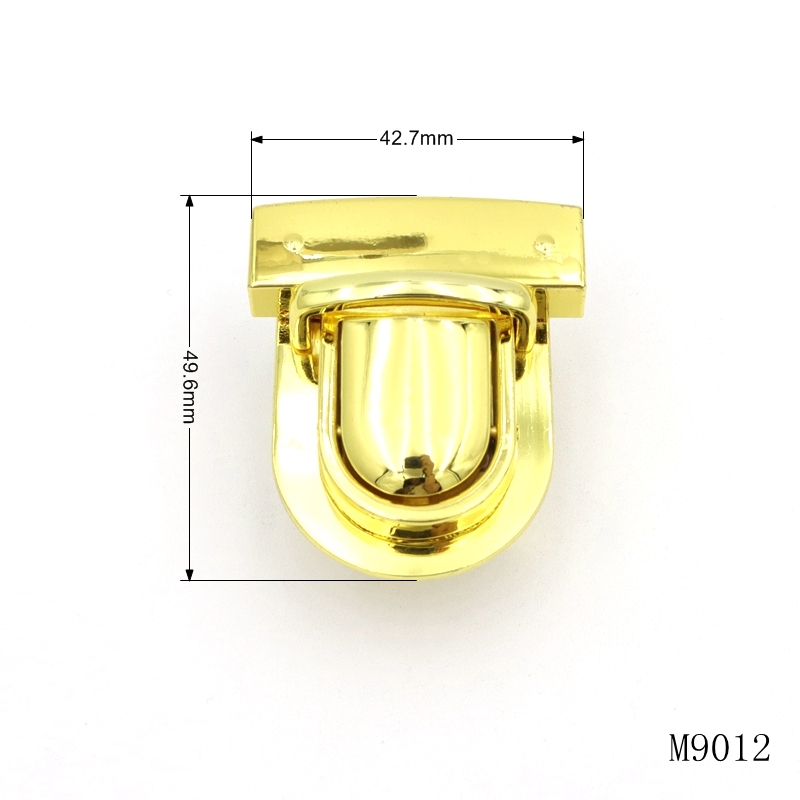 Zinc Alloy Metal Bag Closure Shiny Gold Purse Latch Closure Luggage Hardware